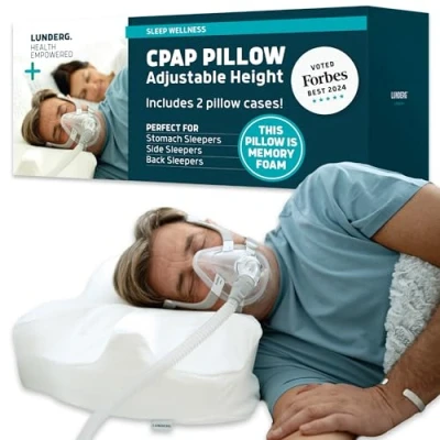 Imagen de Lunderg Almohada Viscoelástica Compatible con Máscaras CPAP