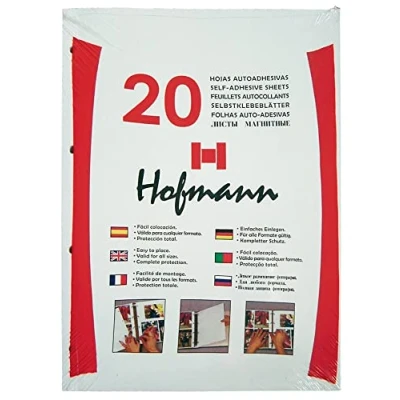Imagen de Hofmann hojas autoadhesivas para álbum de anillas Pack 20 235 x 320 0.1 mm