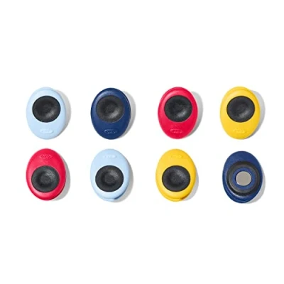 Imagen de OXO Colección Clip Good Grips Mini Clips magnéticos Paquete de 8 Surtidos, Plástico, Colores Variados