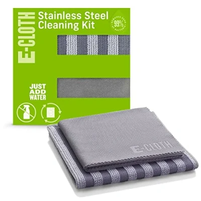 Imagen de E Cloth Kit de Limpieza Acero Inoxidable, Limpiador Microfibra Inoxidable para un Brillo Impecable electrodomésticos como Horno, Estufa y refrigeradores, Lavable Reutilizable,