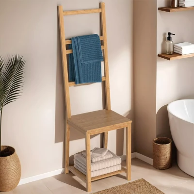 Imagen de Silla toallero de bambú 4 niveles LANA