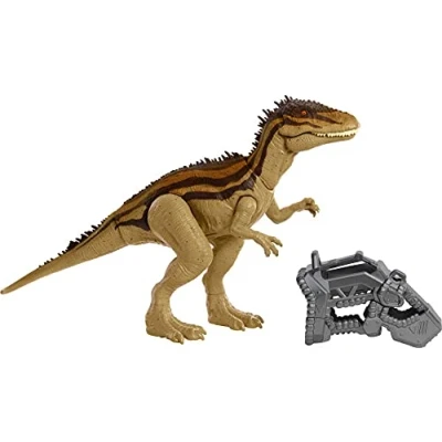 Imagen de Jurassic World Mega Destructores Carcharodontosaurus Dinosaurio articulado con ataques, figura de juguete para niños (Mattel HBX39)