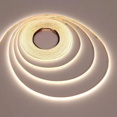 Imagen de TOPAI 5V Tira LED COB 4000K Estrecho 5mm Ancho, Luz 5M Blanco Natural 400LED/M CRI&gt;93 Adhesivas Flexible Cortable IP20 Non Impermeable para cocina dormitorio iluminación DIY