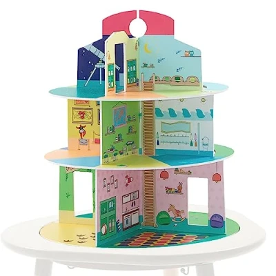 Imagen de casa de muñecas Stokke MuTable Incluye un Patio Juegos, una Familiar, Museo y guardería Hecha Maderas Montaje sin Tornillos