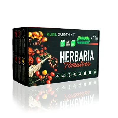Imagen de Huerto urbano Tomates cherry Herbaria kit plantas aromaticas terraza profesional con 6 variedades de semillas tomate para su cultivo Regalos amigas ecologicos