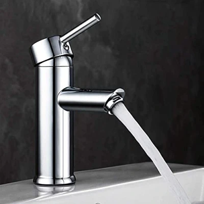 Imagen de GAVAER Grifo Lavabo,Grifo Baño,Grifo Baño con Aireador Desmontable, Ahorro del Agua Monomando Lavabo, Mezclador Fría y Caliente,Latón Cromado Grifos Fregadero.