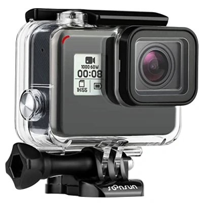 Imagen de SOONSUN Carcasa impermeable subacuática de 45 m para cámaras GoPro Hero 7 Black/Hero 6 5 (2018)