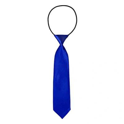 Imagen de DonDon Corbata para niños con aire de seda brillada 7 cm ancho elástico azul