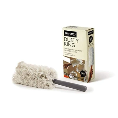 Imagen de Perfetto Dusty King Cepillo de Microfibra Lavable y Reutilizable, 3 Piezas, Lona, Color Blanco, Lavabile a 30
