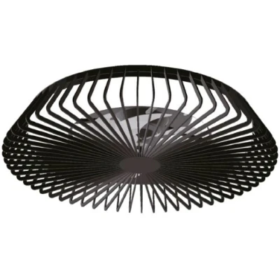 Imagen de Mantra Iluminación. Modelo HIMALAYA. Ventilador y plafón de techo 63 cm diámetro en color negro. Fuente luz LED 70W 2700K 5000K 4900lm. 35W