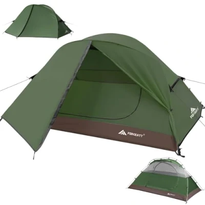 Imagen de Forceatt Tienda de Campaña, Campaña 2 Personas, Carpa Ultraligera 3 4 Temporadas, Resistente al Agua y Viento Fácil Instalar, Adecuada para Viajes, Camping, Senderismo