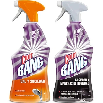 Imagen de Cillit Bang Spray Limpiador Cal y Suciedad Manchas De Humedad para baños Pack 2 x 750 ml
