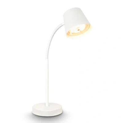 Imagen de Briloner lámpara de sobremesa LED inalámbrica táctil, orientable, giratoria, mesilla noche, lectura, escritorio, mesa, 38,5cm, blanco