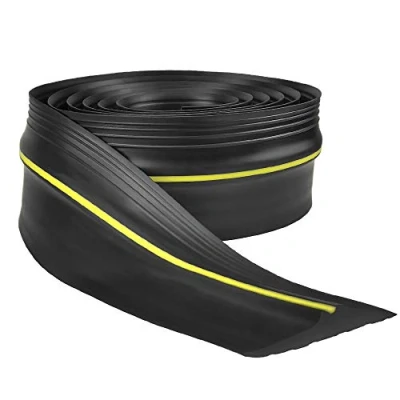 Imagen de junta universal para puerta de garaje, resistente a la intemperie, goma bricolaje, perfecta mantener garajes limpios y secos (3m, negro)