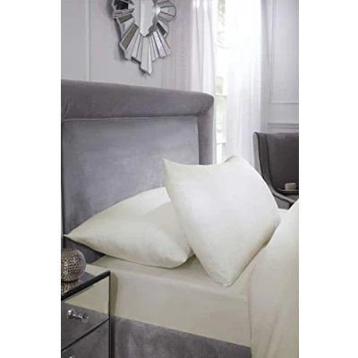 Imagen de Emma Barclay Par de Fundas Almohada algodón 400 Hilos, Color Crema, 2 Unidades