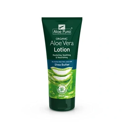 Imagen de Loción de Aloe Vera Pura, Natural, Vegetariana, Libre Crueldad, Sin Parabenos &amp; SLS, Calmante, Hidratante, 200ml