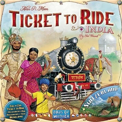 Imagen de Days of Wonder ¡Aventureros al Tren! India y Suiza Expansión Juego De Mesa a Partir 8 Años 2 5 Jugadores 30 60 Minutos por Partida Multilenguaje (Incluye Español)