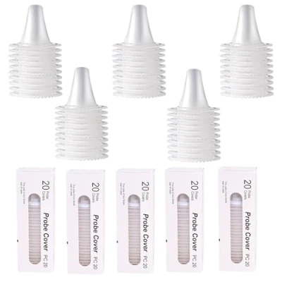 Imagen de EUZUXU 100PCS TermóMetro Protector OíDos, Tapa de Sonda OíDo, Orejeras Fundas Desechables Recambio, Para Todos Los Modelos Braun Thermoscan Y Otros Tipos