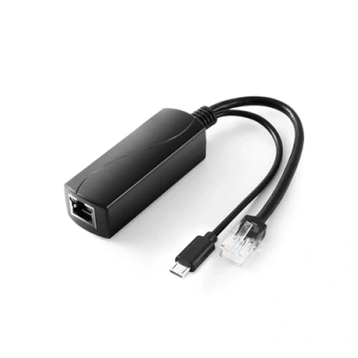 Imagen de Revotech PoE Splitter Micro USB 5V/3A, Salida de 48V a 10/100Mbps Cumple con la Norma IEEE802.3af/at, Adaptador para Dispositivo USB, Pi 3B/3B+ (USB0503)