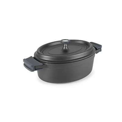 Imagen de Lacor 25933 Cacerola Oval Aluminio Fundido 26x20 cms Negro