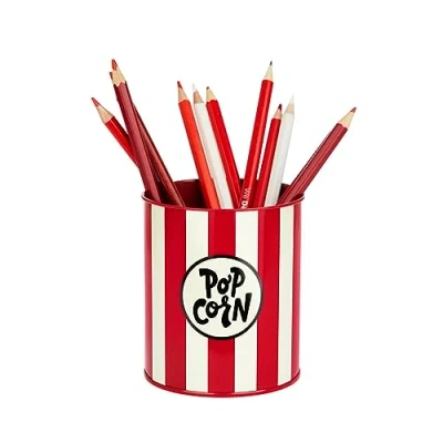 Imagen de Balvi Portalápices Popcorn Color Rojo y Beige Metal