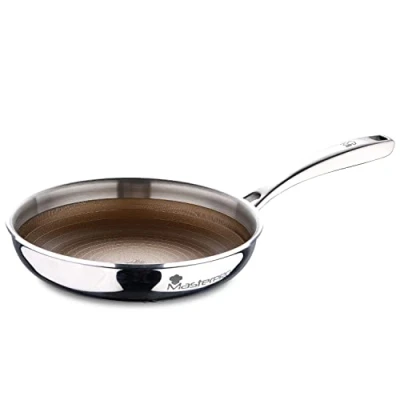 Imagen de MasterPro Giro 3 Sartén Antiadherente de 20 cm Cuenta con Triple Capa Acero Inoxidable y Aluminio Posee Mango Ergonómico Apto Para Todo Tipo Cocinas