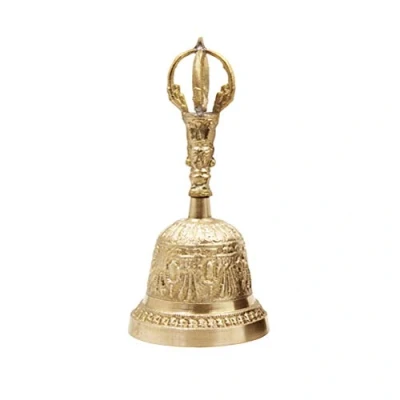 Imagen de Lseqow Campana de mano tibetana, hecha a budista meditación té Alarma oración tibetana Dorje Vajra