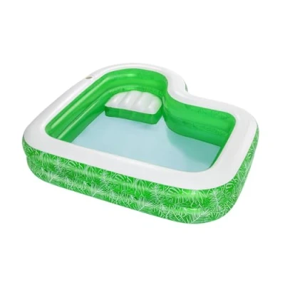 Imagen de Bestway Piscina Inflable 231x231x51 cm. con Asiento Estampado Motivos Tropicales