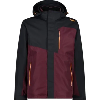 Imagen de CMP Chaqueta Hombre Cremallera Capucha Desmontable Inn.Jacket, Antracita Borgoña, 56