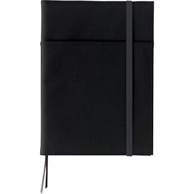 Imagen de KOKUYO Systemic Funda recargable para cuaderno, doble anillo con título de borde, semi B5 (7 x 9,8 pulgadas), regla normal, 35 líneas 40 hojas, color negro