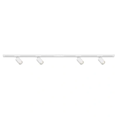 Imagen de Briloner sistema de rieles starter set, 4x GU10 spots orientables, extensible, techo, riel para proyectores, lámpara proyector, 1,5 m, blanco