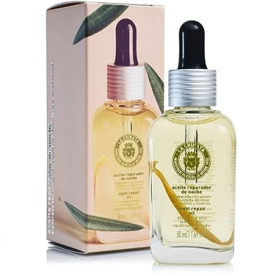 Imagen de Aceite Reparador de Noche la Chinata Tratamiento Intensivo Antiedad Con Oliva Virgen Extra y Retinol Repara, Regenera Nutre Piel Ideal para Seca o Madura 50 ml