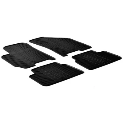 Imagen de Gledring 0182 Juego de alfombrillas suelo Caucho delante y detrás negro 750mm 550mm CHEVROLET: Lacetti Hatchback
