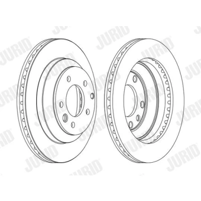 Imagen de JURID 562393JC 1 Disco de freno 330 28 5 130 ventilado revestido sin tornillos PORSCHE: Cayenne, VOLKSWAGEN: Touareg I, II, AUDI: Q7