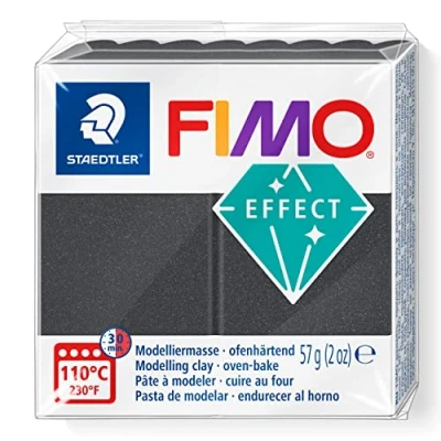 Imagen de STAEDTLER 8010 91 FIMO Effect Arcilla polimérica para modelar de secado al horno, color gris acero metálico (pastilla 57 g.)