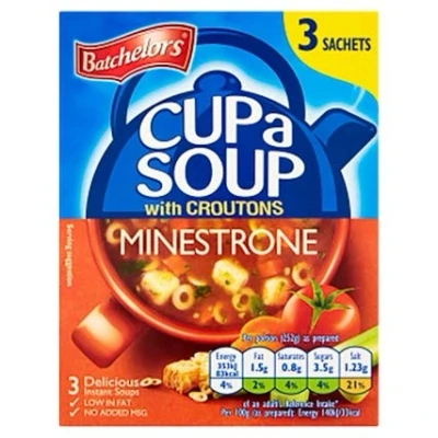 Imagen de Batchelors Cup a Soup with Croutons Minestrone 3 sobres 68 g (Paquete de 3)