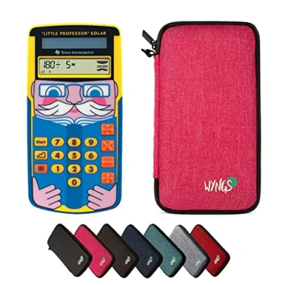 Imagen de CALCUSO Paquete Básico Rosa con Calculadora TI Little Professor Solar