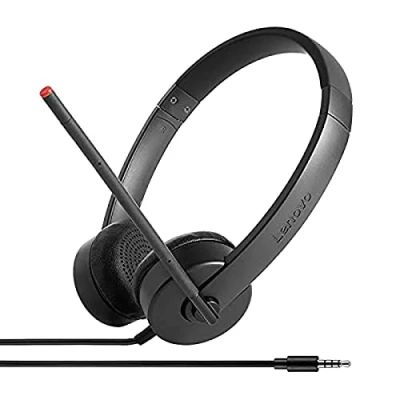 Imagen de Lenovo Stereo Analog Binaurale Diadema Negro Auricular Con Micrófono Auriculares