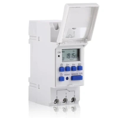 Imagen de Agatige Interruptor de Tiempo Digital con Pantalla LCD, Temporizador relé electrónico programable semanal, Control 16 Encendido, Apagado(220V)