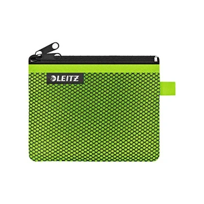Imagen de Leitz WOW estuche de lápices con 2 Bolsillos, Cremallera Nailon, Lavable, Cartera Plástico óptimo, Pequeña (14x10,5 cm) Verde