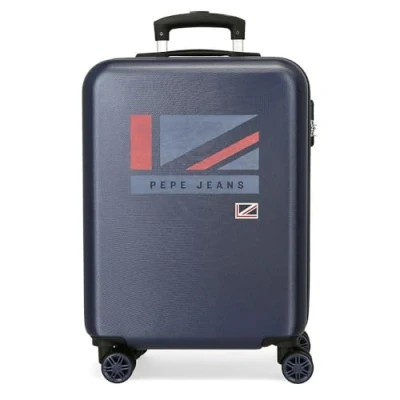 Imagen de Pepe Jeans Aidan Maleta de cabina Azul 38x55x20 cms Rígida ABS Cierre combinación lateral 34 2,74 kgs 4 Ruedas dobles Equipaje Mano