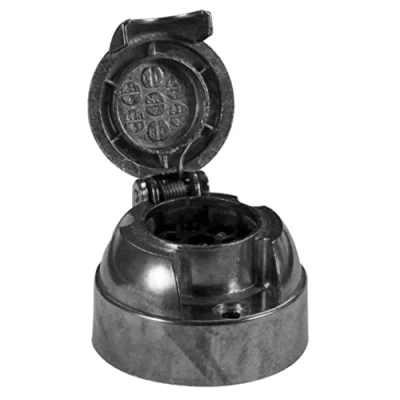 Imagen de CARPOINT 0429508 Tomacorriente remolque 12 7 Aluminio con tapa contra salpicaduras ISO 1724