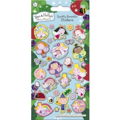 Imagen de Paper Projects Ben and Holly&#039;s Little Kingdom Pegatinas Reutilizables brillantes Producto oficial en superficies no porosas, azul, 19,5 cm x 9,5