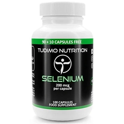 Imagen de Selenio 200 mcg Capsulas 100 Cápsulas (3+ Meses de provisión) Desintegración Rápida, cada una con 200mcg Polvo L Selenometionina (Selenium Supplement)