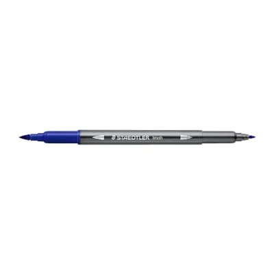Imagen de Staedtler aquarell Journey 3001 3 Rotulador de doble fibra (punta fina y punta pincel flexible, 10 rotuladores azules), color azul