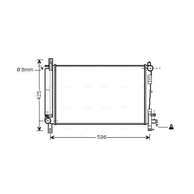 Imagen de PRASCO CRA2080 Radiador, refrigeración del motor Aluminio 540mm 396mm 34mm Aletas unidas mecánicamente CHRYSLER: VOYAGER 4
