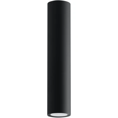 Imagen de SOLLUX lighting Lagos 30 Lámpara De Techo Diseño Moderno Con Pantalla Cilíndrica, Estilo Industrial Bombilla GU10 Reemplazable, 1 x 40 W Acero Recubrimiento En Polvo, Negro, 6 cm