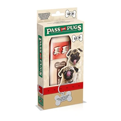 Imagen de Pass The Pugs Dice Game, el clásico Juego de Fiesta y Viaje, obtendrás una Planta Doble Cara o Amor Cachorro, Primero a 100 Puntos GANA, es un Gran Regalo para Mayores 6 años