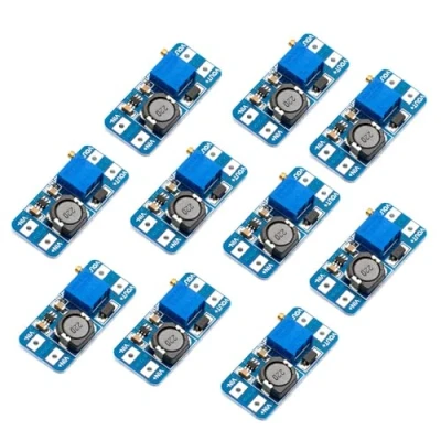 Imagen de 10 unidades DC Step Up Boost Converter,Regulador de Voltaje Ajustable Booster Power2V 24V hasta 5V 28V,Fuente Alimentación Module Compatible con Arduino