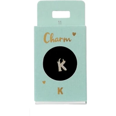 Imagen de Depesche 11834 011 Charm Letra K, Colgante Dorado para Collares, Pulseras y Pendientes, Ideal como pequeño Regalo, Multicolor, Normal